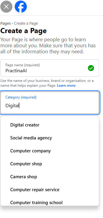 Choose a Page Type