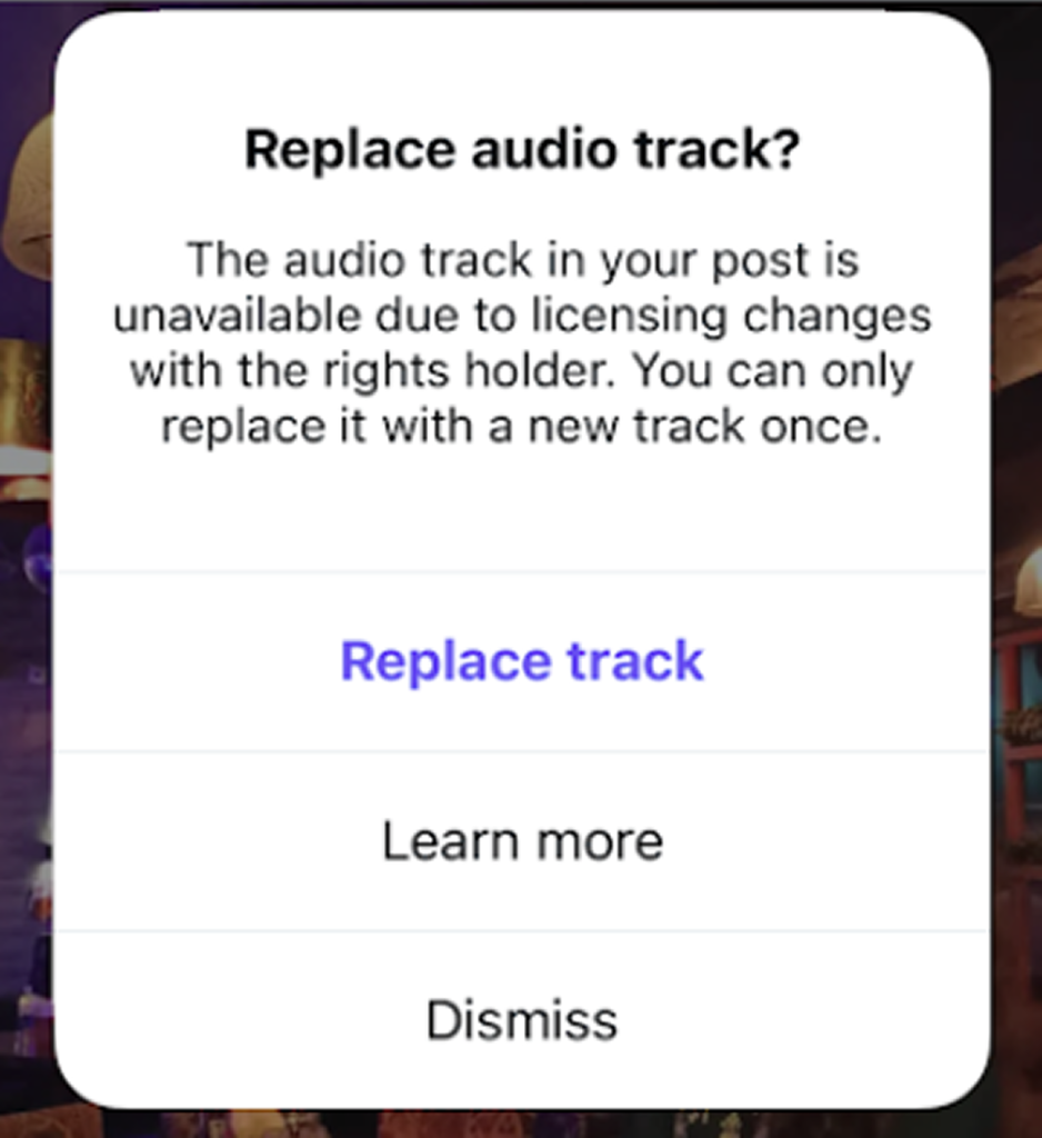Replace track
